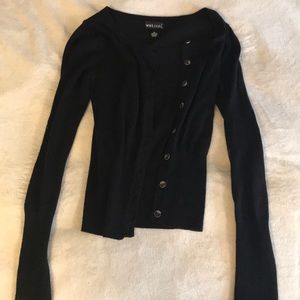 black cardigan sweater
